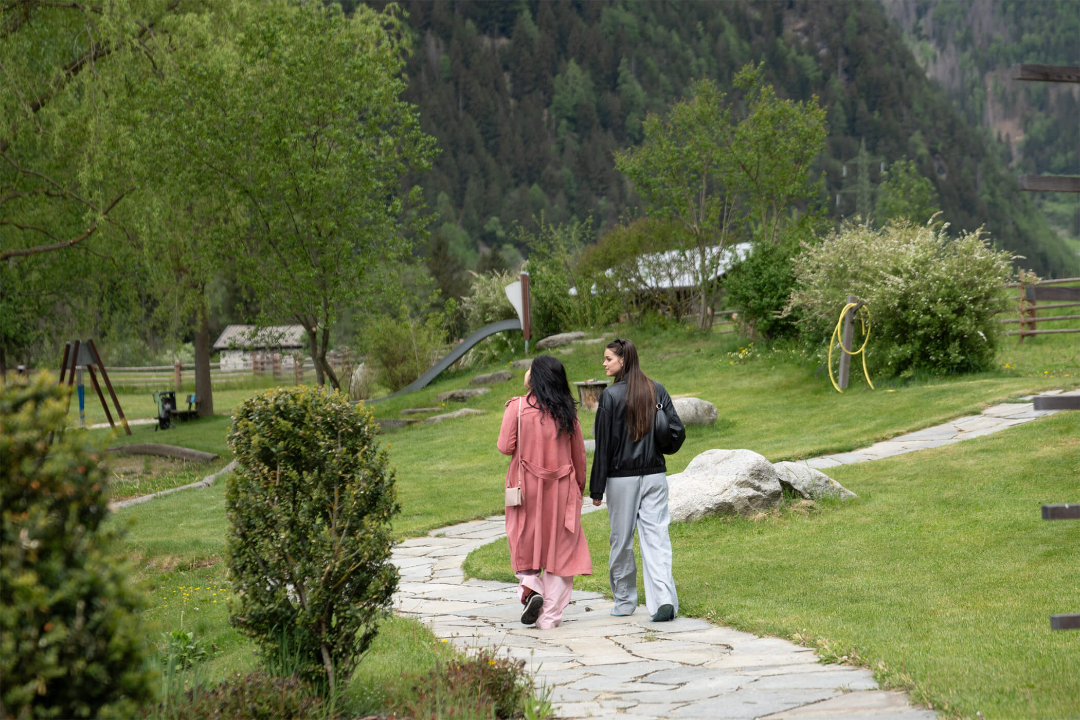 Passeggiata al parco giochi